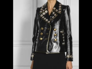 What you know about luxury? marc jacobs embellished patent leather jacket