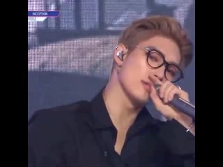 Mingi in all black, slicked back hair and wearing glasses a big yes he looks so good