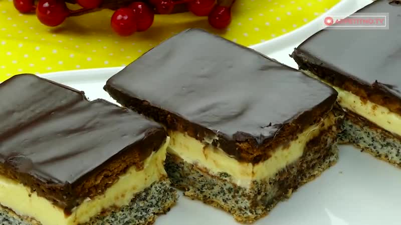 Уснейшее пирожное ”тоска” покорит всех, особенно любителей десертов с маком!