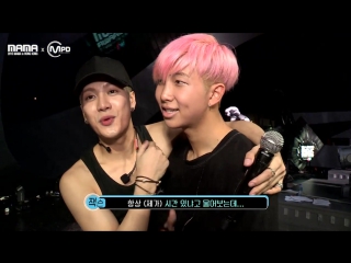 [2015mamaxmpd] 151209 bts rap monster & j hope on got7's selfcam