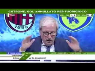 Crudeli during milan 3 2 chievo