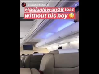 Chambo filming mo sleeping in the corner on the plane