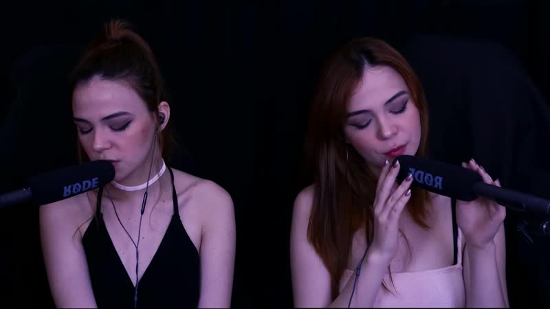 [maimy asmr] asmr twins 🤤 inaudible/unintelligible whispers with mouth sounds