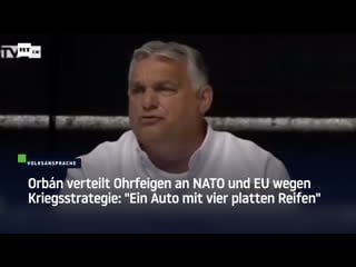 Orbán verteilt ohrfeigen an nato und eu wegen kriegsstrategie "ein auto mit vier platten reifen"