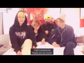 200319 reaction that someone was translating their vlive