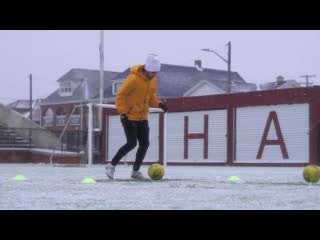 Pre preseason ep 4 no excuses! football soоccer drills in the snow