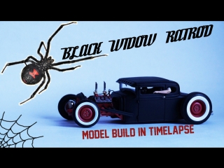 Black widow ratrod build in scale in timelapse by hmtmodels/shrc