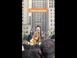 Columbia records posted this video of harry from rehearing on the today show, 5/9!