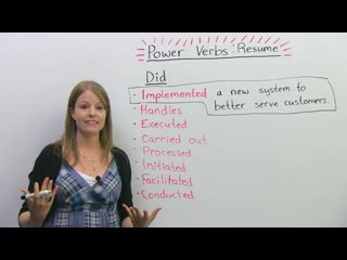 Get a better job power verbs for resume writing