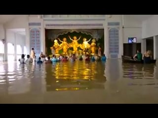 Flood in mayapur iskcon temple