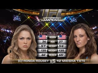 Ronda rousey vs miesha tate ufc 168 weidman vs silva 2 (28 12 2013)
