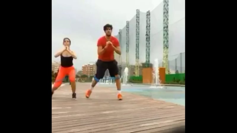 Тренироа джорджины с другом