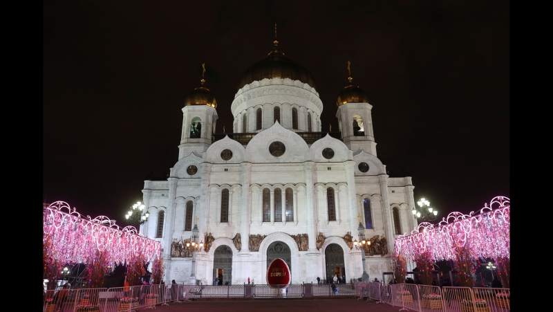 Праздничное пасхальное богослужение в храме христа спасителя