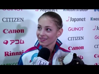 Alena kostornaia rus isu jgp final ladies free skating nagoya 2017 free skate interview