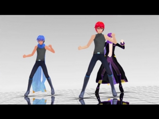 (mmd) talk dirty to me akaito, kaito, and taito