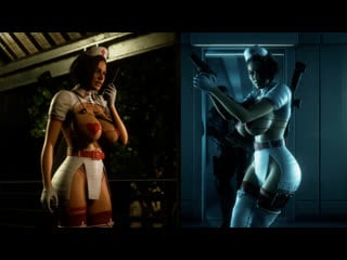 Джилл валентайн эротический костюм медсестры resident evil mods village jill valentine sexy nurse outfit мод секси белье игра
