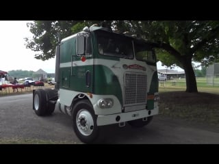 1970 white freightliner on a show