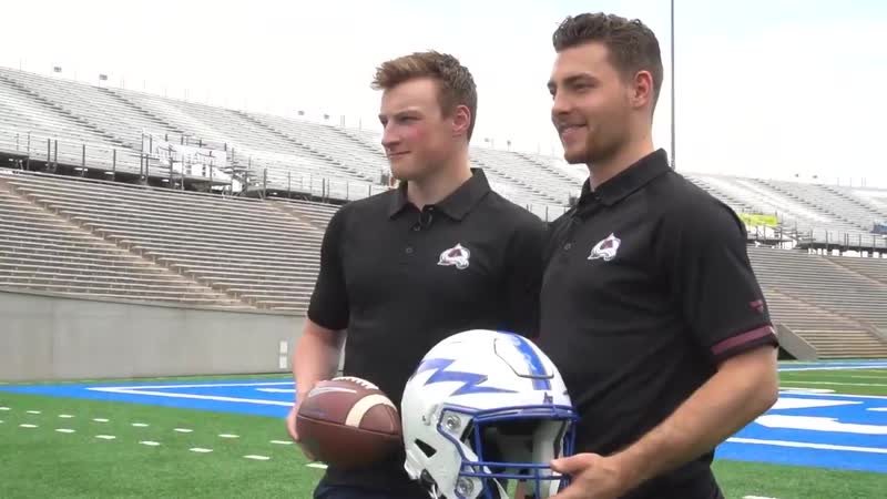 Tyson jost and cale makar visited falcon stadium to check out our spot for the 2020 stadiumseries we can’t wait goavsgo