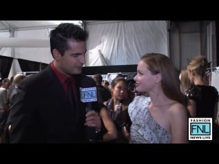 Backstage at the monique lhuillier runway show