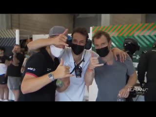 Michael and team mates during the #elms qualifying race