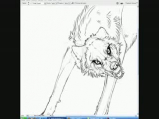 Wolf lineart by lilaira