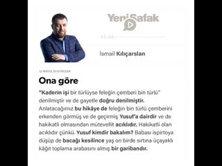 İsmail kılıçarslan ona göre 12 05 2019