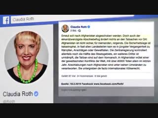 Deutsch365 ‏ @deutsch365 9 min vor 9 minuten 💥💥💥 fake news vorwürfe gegen claudia roth angaben über sicherheitslage in afghan