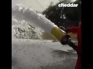 This fire fighting foam nozzle is lit 🔥