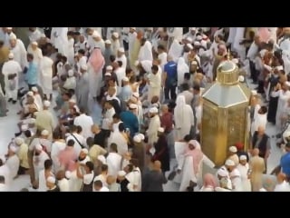 Subhanallah emotional beautiful azan and touching hajr e aswad black stone in ma mp4