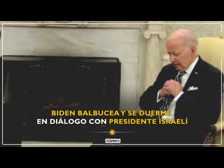 Biden balbucea y se duerme en diálogo con presidente israelí