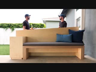 Outdoor bench with standing height table how to build patio furniture woodwo