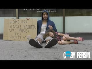 Homeless porn addict vs homeless father(social experiment)