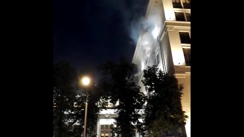 Пожар в здании центробанка
