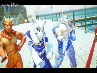 15位帅兽老公在晒太阳献舞！ 反复无常mercy 兽人mmd [nekojishi | housamo | changed ]