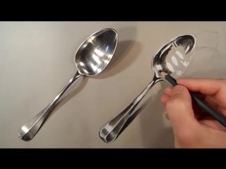 Realism challenge #1 watch me draw spoon, time lapse