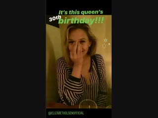 Amanda corday via instagram stories é o 30 aniversário desta rainha!!! happybirthdayelizabetholsen