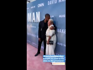 Michael b jordan brough his mom to the 'david makes man' premiere