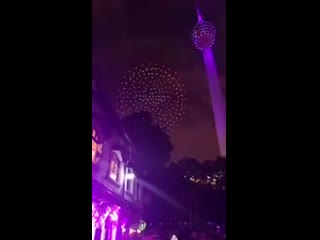 Using 300 drones for avengers endgame in kuala lumpur, malaysia hours before the premier