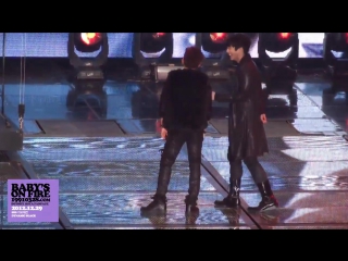 [babys on fire] 121229 sbs 가요대전 dynamic black hoya fancam