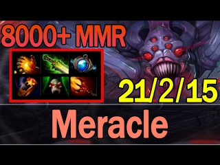 Dota 2 meracle plays broodmother 8000+ mmr | ranked match