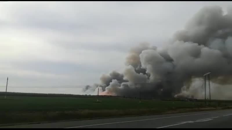 Хранилище снарядов загорелось на территории воинской части под рязанью