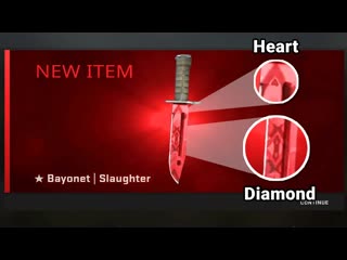 He unboxed a "diamond and heart" knife