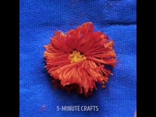 Зашиваем дырки цветочками