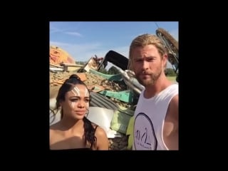 Thor ragnarok behind the scenes with taika waititi and chris hemsworth