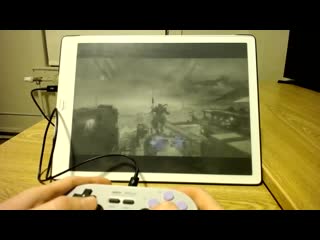 Destiny 2 running on an e ink tablet via stadia (saywargame youtube)