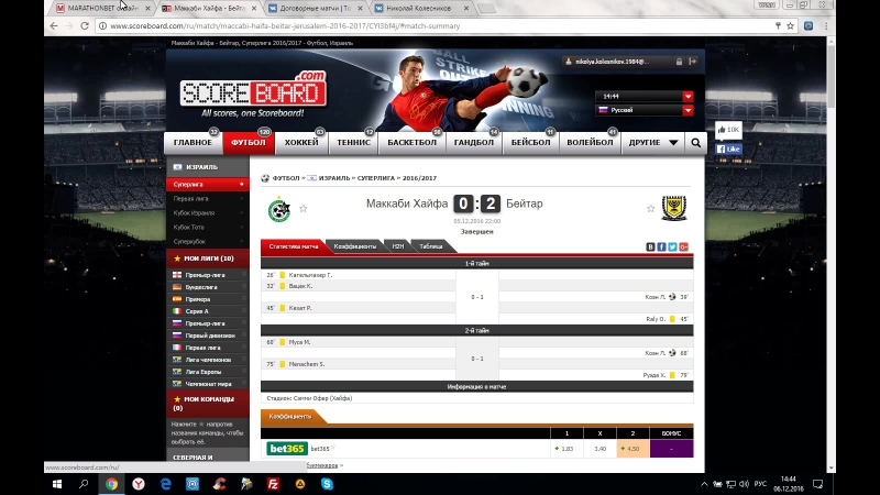 Договорные матчи бесплатно маккаби хайфа бейтар иерусалим