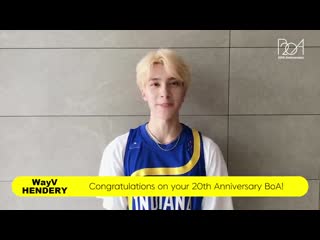 Youre still my no 1 congratulations on your 20th anniversary boa! from wayv hend
