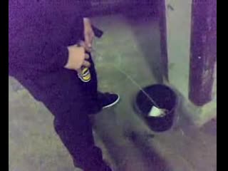 Dirty sanchez lee dainton pissing in bucket