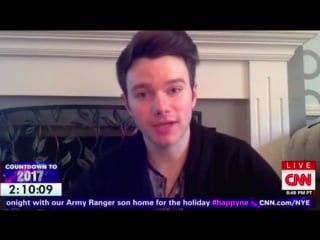 Chris colfer on new year’s eve live with anderson cooper and kathy griffin