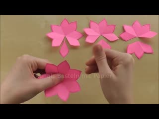 Rosen basteln mit papier 🌹 diy blumen basteln mit kindern origami rose